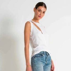NWT N:PHILANTHROPY Troi Tank Cut-Out. White. 100% cotton. Small.